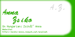 anna zsiko business card